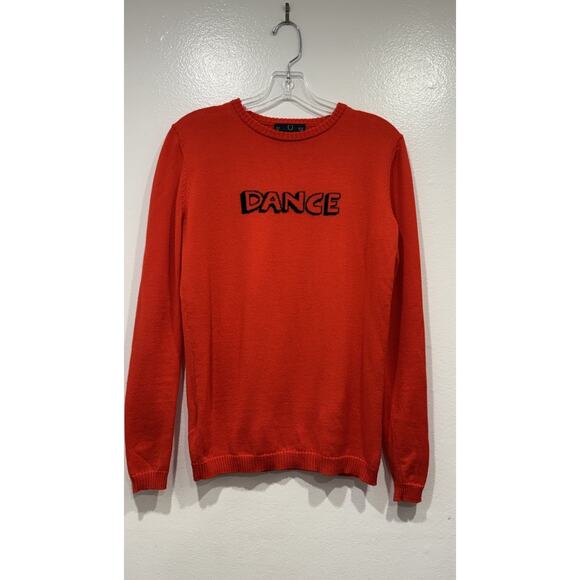 Bella Freud Dance Sweater Women’s Size 6 Wool Long Sleeve Jumper Poppy Red READ - Picture 1 of 11